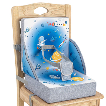 Toddler Booster Seat, Portable Baby Booster For Dining Table, Travel Toddler Chair With Adjustable Straps, Lightweight, Compact