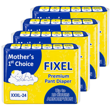 Fixel Baby Diapers Pants Triple Xl Xxxl Size Pack Of 4 (96 Pieces)