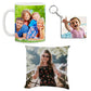 GiftoKing Customized Pillow, Mug, Keychain Combo, Rakhi Gift, Personalized Gift, for Couple Special, Birthday Gift for Girls, Gi