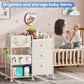 Cidaziya 2In1 Baby Diaper Caddy Organizer and Storage, 3 Tier Rolling Cart with Dividers and Drawers, Mobile Utility Cart Baby D