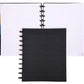 Talia Discbound Notebooks, Planner, Customizable, (Black Wblack Discs, Letter (85In X 11In))