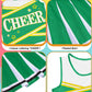 Jenpen Cheerleader Costume For Girls Cute Cheerleading Outfit Cheer Uniform For Halloween Dress Up With Accessories (Green,L(7-9