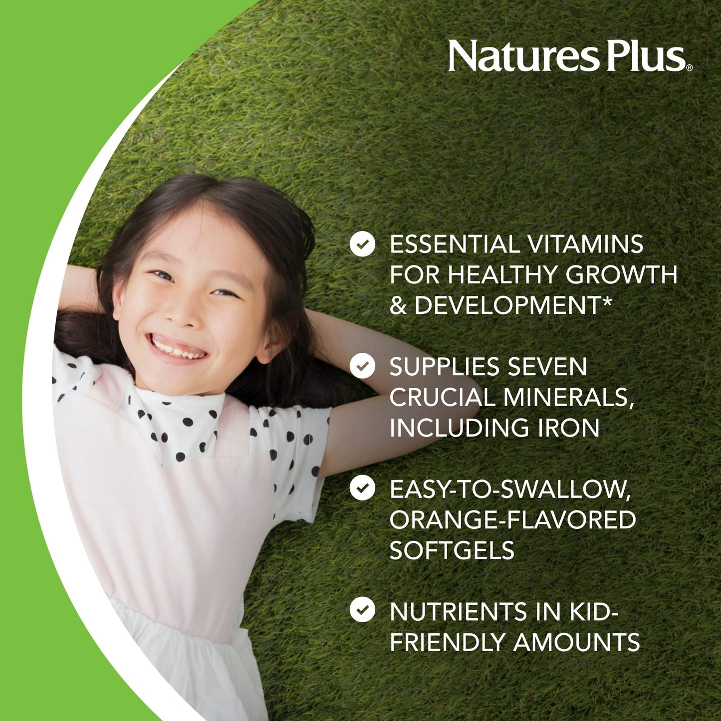 Natures Plus Childrens Vita-Gels Multivitamin, Natural Orange Flavor - 90 Softgels, Pack Of 2 - Gluten Free - 180 Total Servings