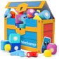 Blockaroo Magnetic Foam Bath Building Blocks - 50-Piece Trunk Set, Preschool Toys, Bathtub Toys, Sensory Toys, Engineering Toys 