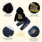Nzrvaws 12 Months Boy Clothes Toddler Boy Outfit Hoodie Sweatsuit Tops +Ripped Jean Long Pants Fall Winter 2 Piece Outfits Set F