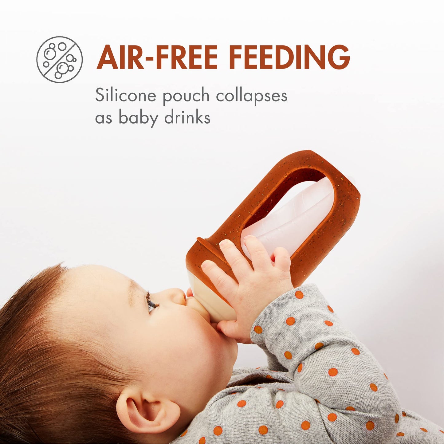 Boon Nursh Reusable Silicone Baby Bottles With Collapsible Silicone Pouch Design - Everyday Baby Essentials - 3 Count - Stage 2