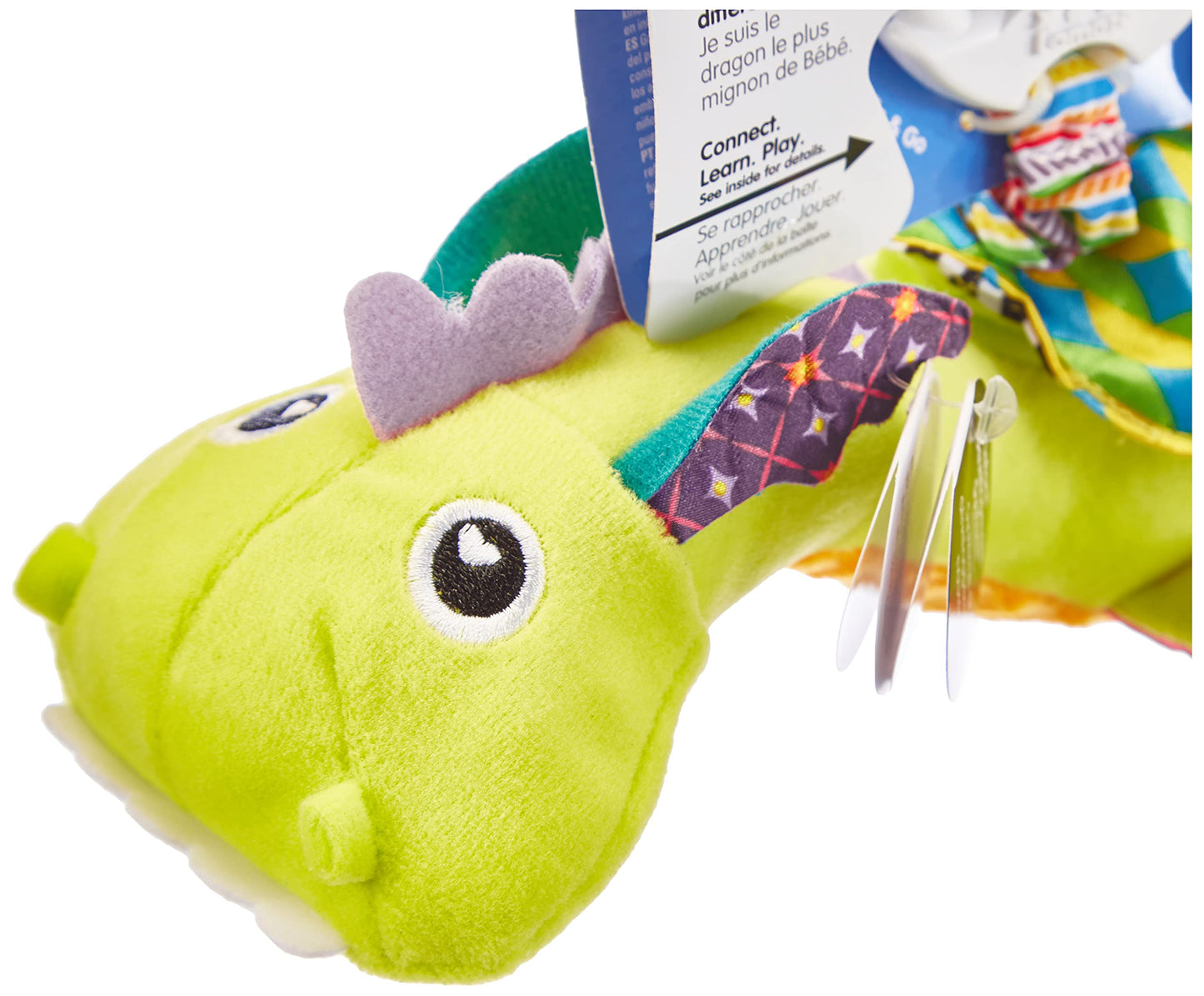 Lamaze Flip Flap Dragon Clip On Car Seat and Stroller Toy - Soft Baby Hanging Toys - Baby Crinkle Toys with High Contrast Colors