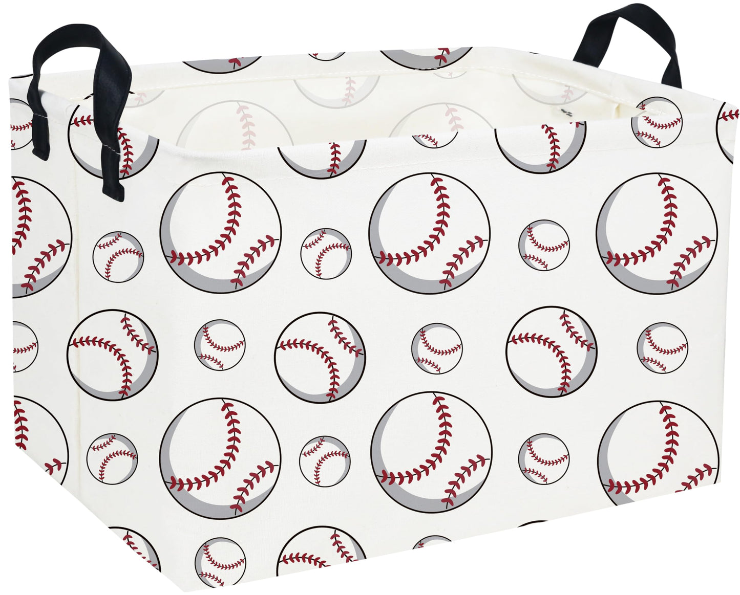 DDBASKET Rectangular Baseball Baskets Easter Gift Basket Empty Kids Storage Bins Baby Boy Basket Kids Toy Storage Bin Organizer 