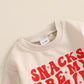 Nokpsedcb Baby Boy Girl Cute Letter Embroidery Long Sleeve Sweatshirt And Elastic Long Pants Toddler Valentine Outfits (Apricot