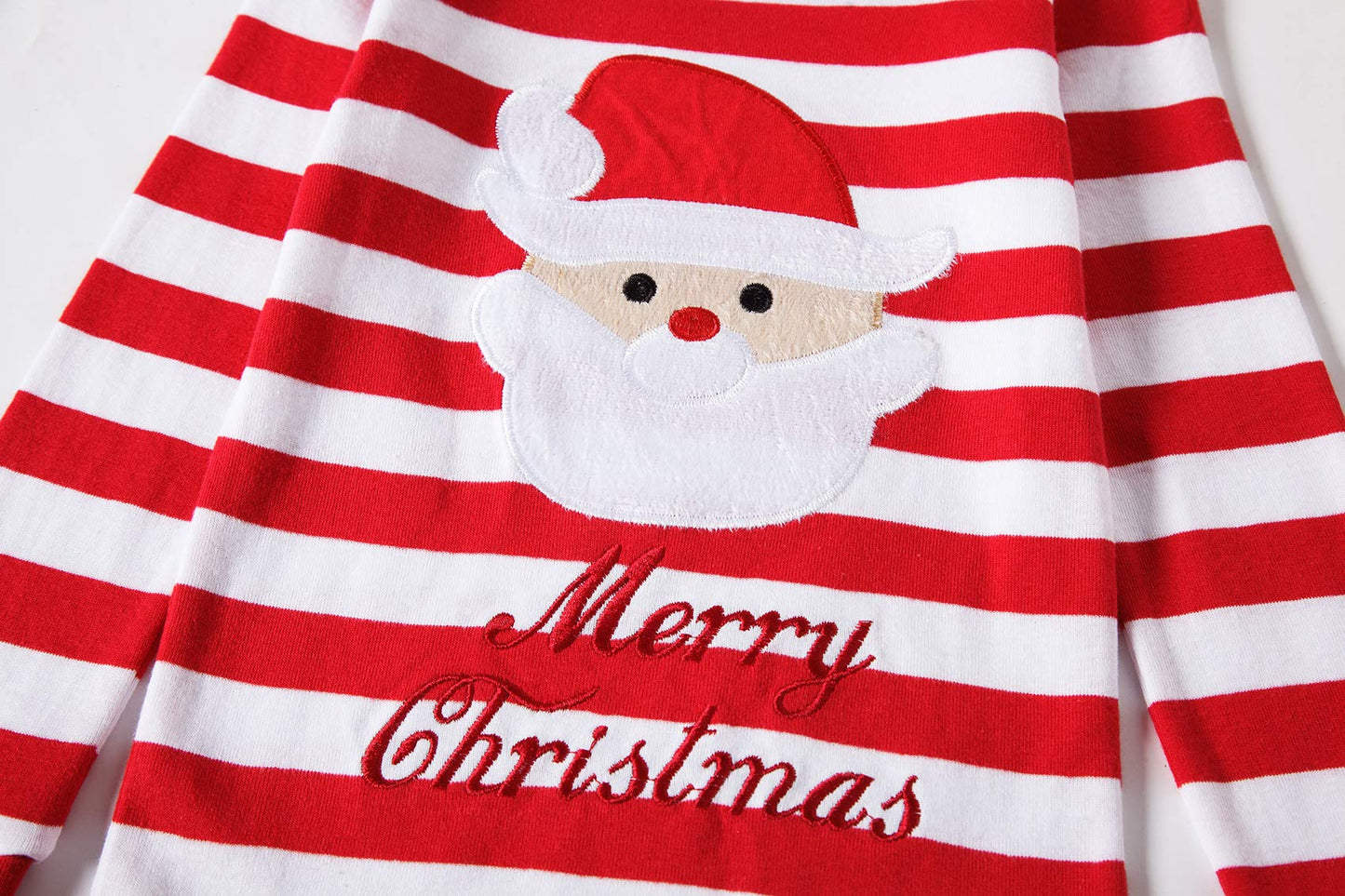 Kikizye Christmas Striped Santa Claus Baby Girls Boys Pjs 100% Cotton Long Sleeve Kids Infant Pajamas Sets Size 12-18Months Red