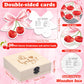 Rattanview 50 Pcs Double Side Baby Predictions & Advice Cards For New Parents Baby Shower Games With Cards Wooden Keepsake Box F