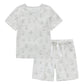 Owlivia Kids Pjs Set, Boys Girls Summer Short-Sleeve Sleepwear, 100% Organic Cotton Toddler Pajamas(3 Years, Rabbit Gray)