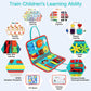 Busy Board for 1 2 3 4 Year Old Toddler Montessori Busy Book Sensory Learning Toys for Boys Girls Birthday Idea Gift (Green)