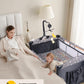 Biusikan Bedside Bassinet For Baby, Baby Crib With Mosquito Net, Mattress, Diaper Changer, Baby Playpen For Newborn To Toddles,