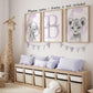 Safari Animals Set Of 3 Unframed Poster Prints For Baby Girls Nursery Bedroom Playroom, Personalized Name, Choice Of 12 Animals,