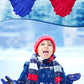 2 Pairs Kids Winter Ski Gloves Waterproof Warm Snow Mittens Full Finger Gloves For Toddlers Infants (Red, Royal Blue, 1-3 Years)