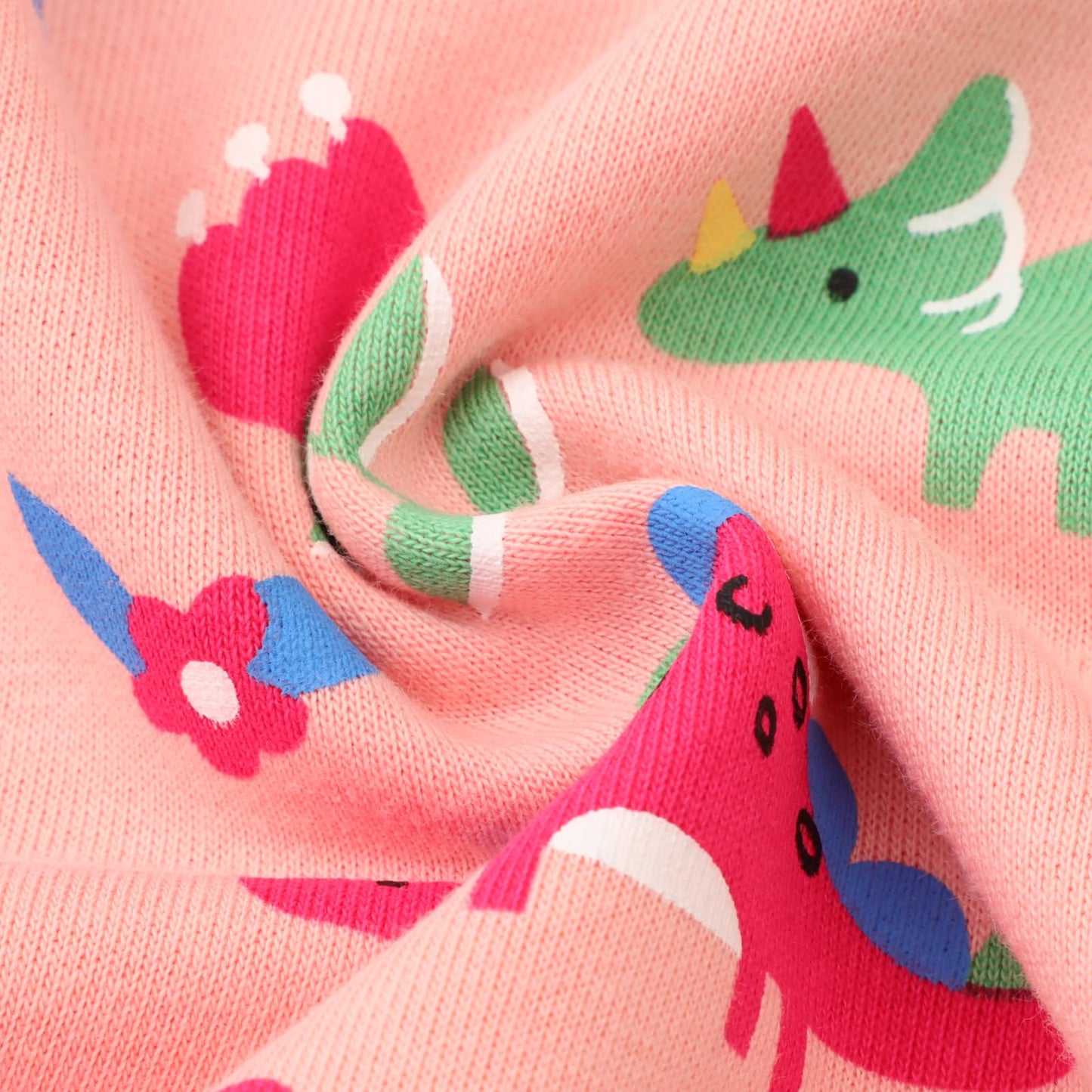 Dinosaur Sweatshirt Girls Long Sleeve Crewneck Cotton Animal Pullover Kids Winter Pink Sweaters Tops Toddler Girl Dino Shirts 7T