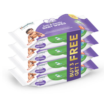 Himalaya Soft & Gentle Baby Wipes |72 Wipes X B3 G1 Free  288 Wipes | With Licorice & Aloe Vera | Gently Cleanses & Helps Preve