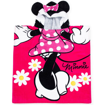 Disney Minnie Mouse 22' X 22' Hooded Poncho Bath/Beach Towel