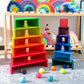 MERRYHEART Wooden Rainbow Stacking Toy, 12 Pcs Wood Building Blocks Set, Waldorf Toys for Toddlers, Matching Educational Learnin