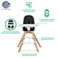 Evolur Zoodle 2 in 1 Convertible Baby High Chair, Black, Easy to Clean, Adjustable & Removable Tray, Compact & Portable, Foldabl