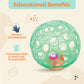 B. toys- B. baby- Sensory LightUp Baby Rattle- Textured Ball with Holes - Glowing Lights & Rattle - Infants, Babies - Grab n Glo
