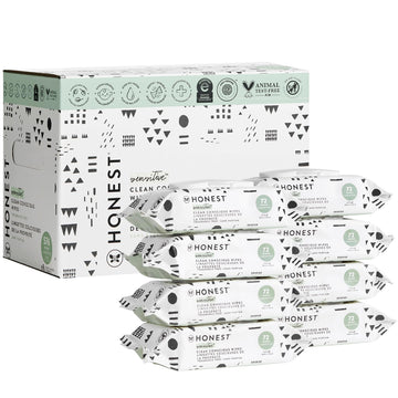 The Honest Company Clean Conscious Unscented Wipes | Over 99% Water, Compostable, Plant-Based, Baby Wipes | Hypoallergenic for S