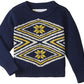 Masala Girls' Baby Tribe Sweater, Navy, 3-6 Months