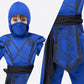 Spooktacular Creations Halloween Ninja Costume Kids, Blue Black Ninja Dragon Costume Set, Boys Halloween Outfit For Dressup And