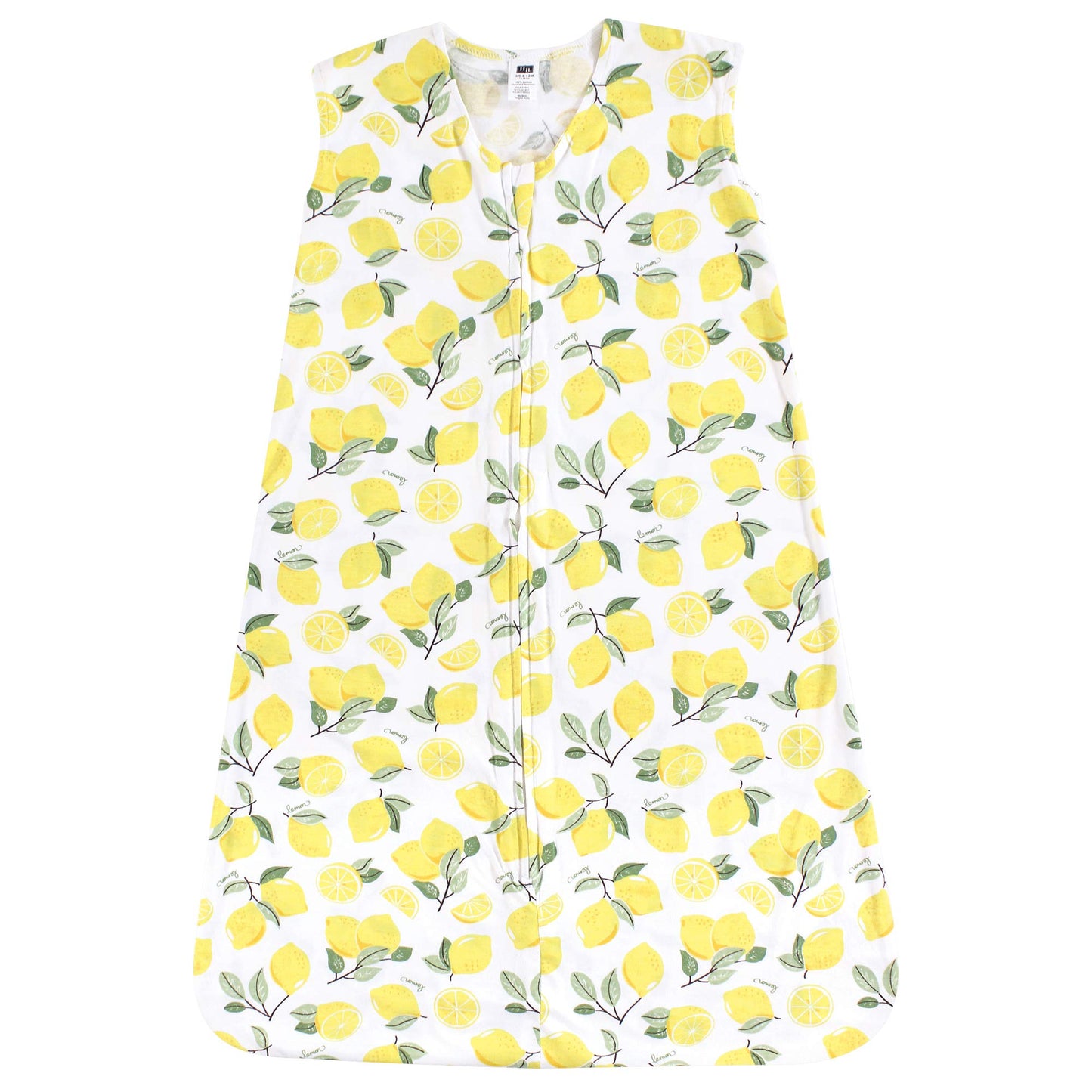 Hudson Baby Unisex Baby Cotton Sleeveless Wearable Sleeping Bag, Sack, Blanket, Lemon, 0-6 Months