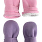 N'Ice Caps Little Kids And Baby Easy-On Sherpa Lined Fleece Mittens - 2 Pair Pack (Pink/Light Purple Pack - Infant No Thumbs, 6-