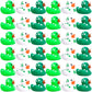 Wehhbtye 36Pcs St. Patricks Day Rubber Ducks - 2 inch Green Shamrock Irish Day Rubber Duckies - Squeaky Green Duck Pool Float B