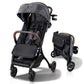 Strolee Lightweight Baby & Toddler Stroller, Ultra Compact, Airplane-Friendly Travel Stroller, One-Handed Fold, Near Flat Reclin