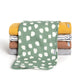 Gerber Baby Unisex Muslin Burp Cloths 5-Pack, Multi Teal Dots, Large Size 20 x 10