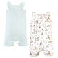 Hudson Baby Unisex Baby Cotton Rompers, Enchanted Forest, 12-18 Months