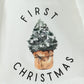 Kuriozud Newborn Baby Boy Girl First Christmas Outfit Cute Tree Sweatshirt Romper Oversized Sweater Tops Fall Winter Clothes (Fi