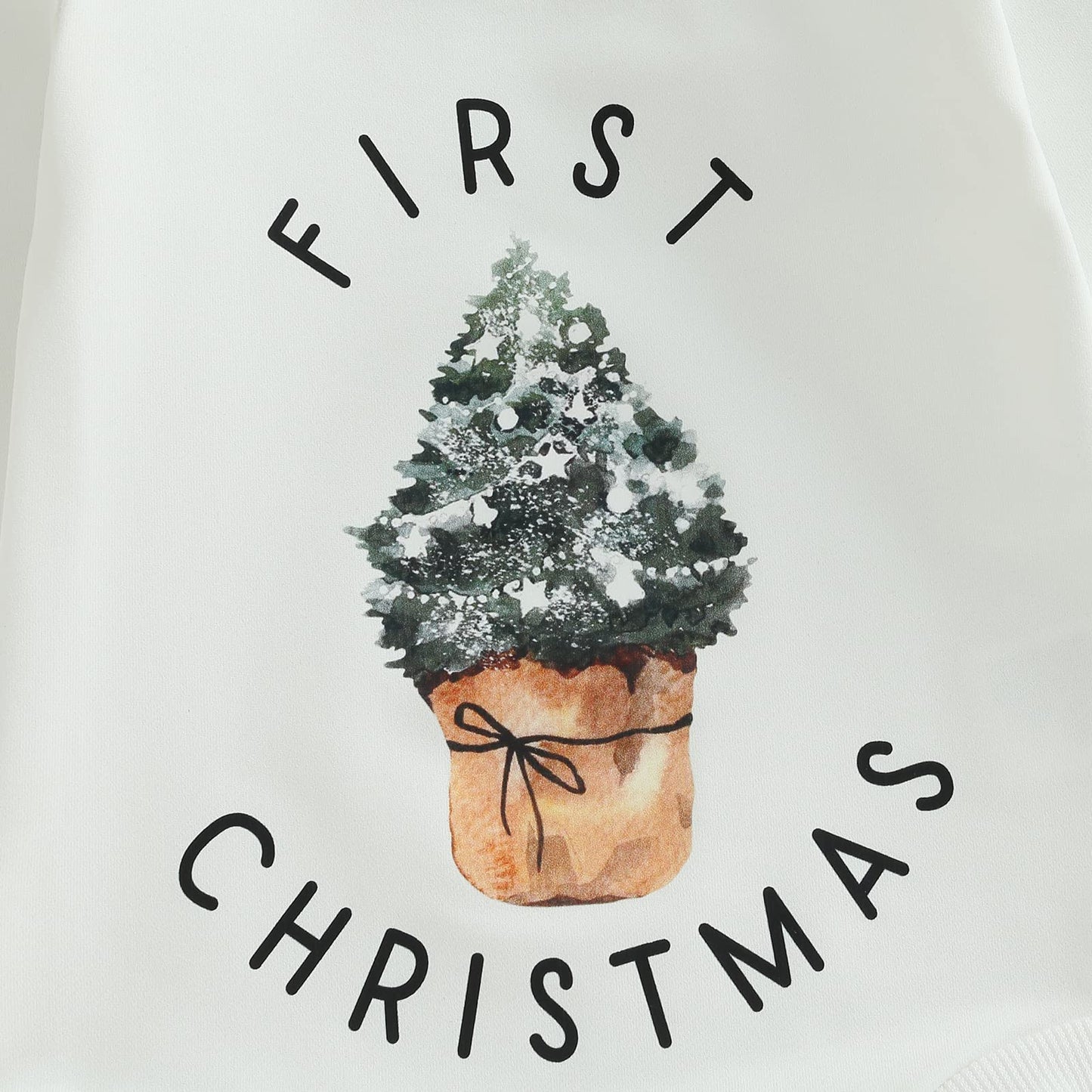 Kuriozud Newborn Baby Boy Girl First Christmas Outfit Cute Tree Sweatshirt Romper Oversized Sweater Tops Fall Winter Clothes (Fi