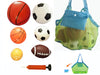 CZLCD 6Pces Soft Sports Balls Set for Kids Various Size of Soccer Ball, Basketball, Football,Tennis Ball,Volleyball with Large F