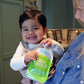 WeeSprout Double Zipper Reusable Food Pouches (Green, 3.4 fl oz)