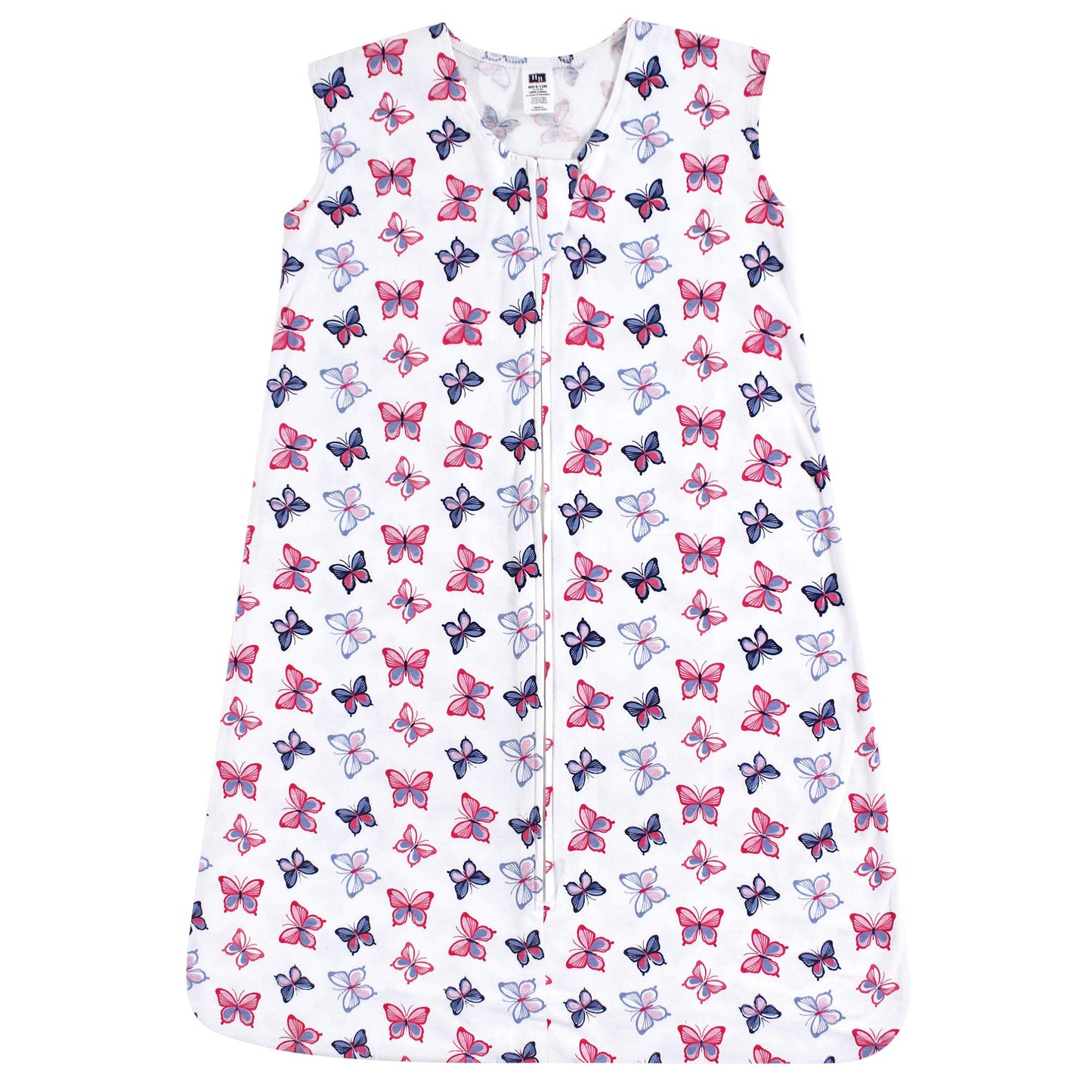 Hudson Baby Unisex Baby Cotton Sleeveless Wearable Sleeping Bag, Sack, Blanket, Butterflies, 0-6 Months