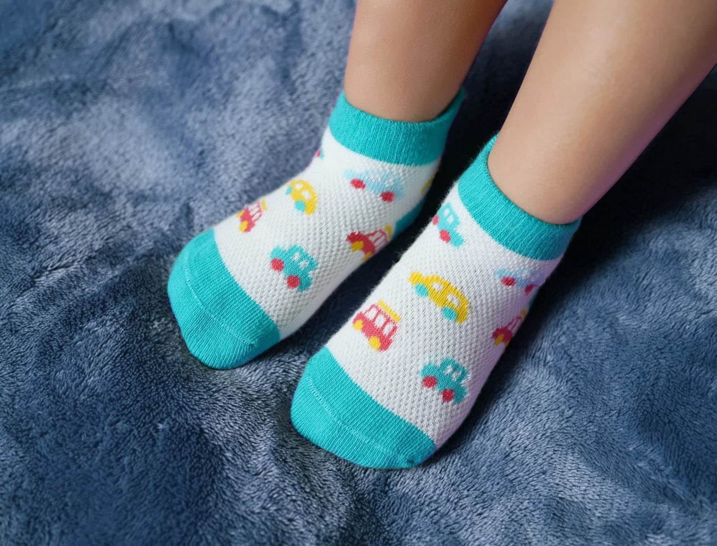 Rative Ankle Anti Slip Non Skid Cotton Socks With Grips Grippers For 6-12 Month Babies Baby Infant Boy Boys Girl Girls (6-12 Mon
