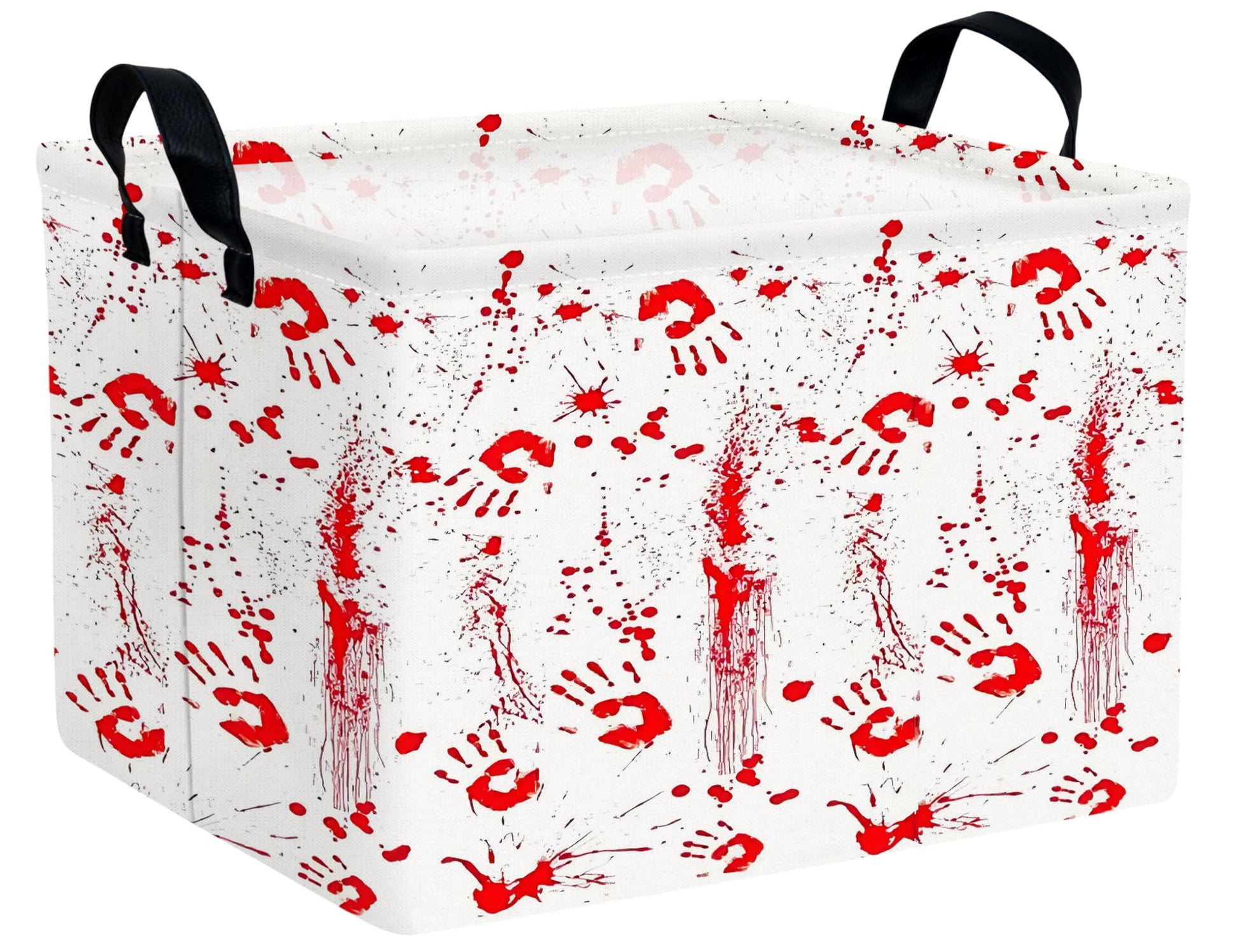 BOOHIT Large Halloween Themed Candy Gift Boo Basket for Kids Baby Personalized Adults Storage Bin Fall Decor(Fingerprint Blood S
