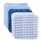 Spasilk Washcloth Wipes Set For Newborn Boys And Girls, Soft Terry Washcloth Set, Pack Of 10, Blue Starfish