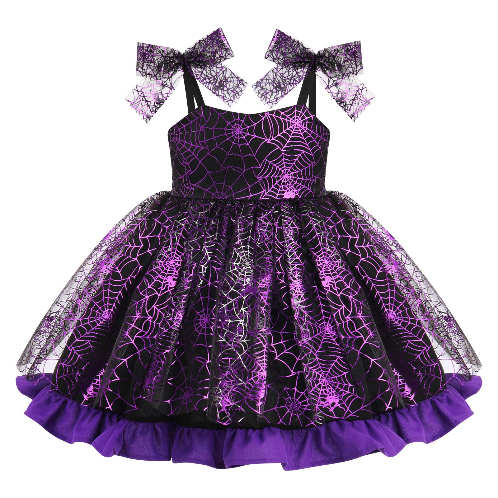 Imekis Spider Costume For Girls: Toddler Halloween Costume Spider Outfit Ghost Costumes Vampire Costume Kids Witch Costume Tulle