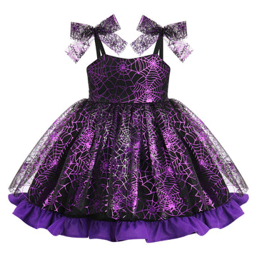 Imekis Spider Costume For Girls: Toddler Halloween Costume Spider Outfit Ghost Costumes Vampire Costume Kids Witch Costume Tulle