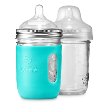 Mason Bottle 8 Ounce Glass Baby Bottles Diy Kit: Convert Your Mason Jars From Home, Non-Toxic, Bpa And Bps Free, 100% Made In Th