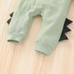 Atctbogfs Newborn Infant Baby Boys Girls Cartoon Dinosaur Halloween St. Patrick Christmas Hoodie Romper Jumpsuit Outfits Clothes