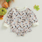 Halloween Newborn Baby Girl Outfit Pumpkin Sweatshirt Romper Long Sleeve Romper Jumpsuit Infant Fall Winter Clothes (Ghost, 3-6