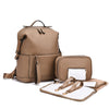 ARDIKAMA Diaper Bag Backpack Leather Backpack for Women Travel Dad Mother Outdoor Backpack with Changing Pad Stroller Straps(2 p