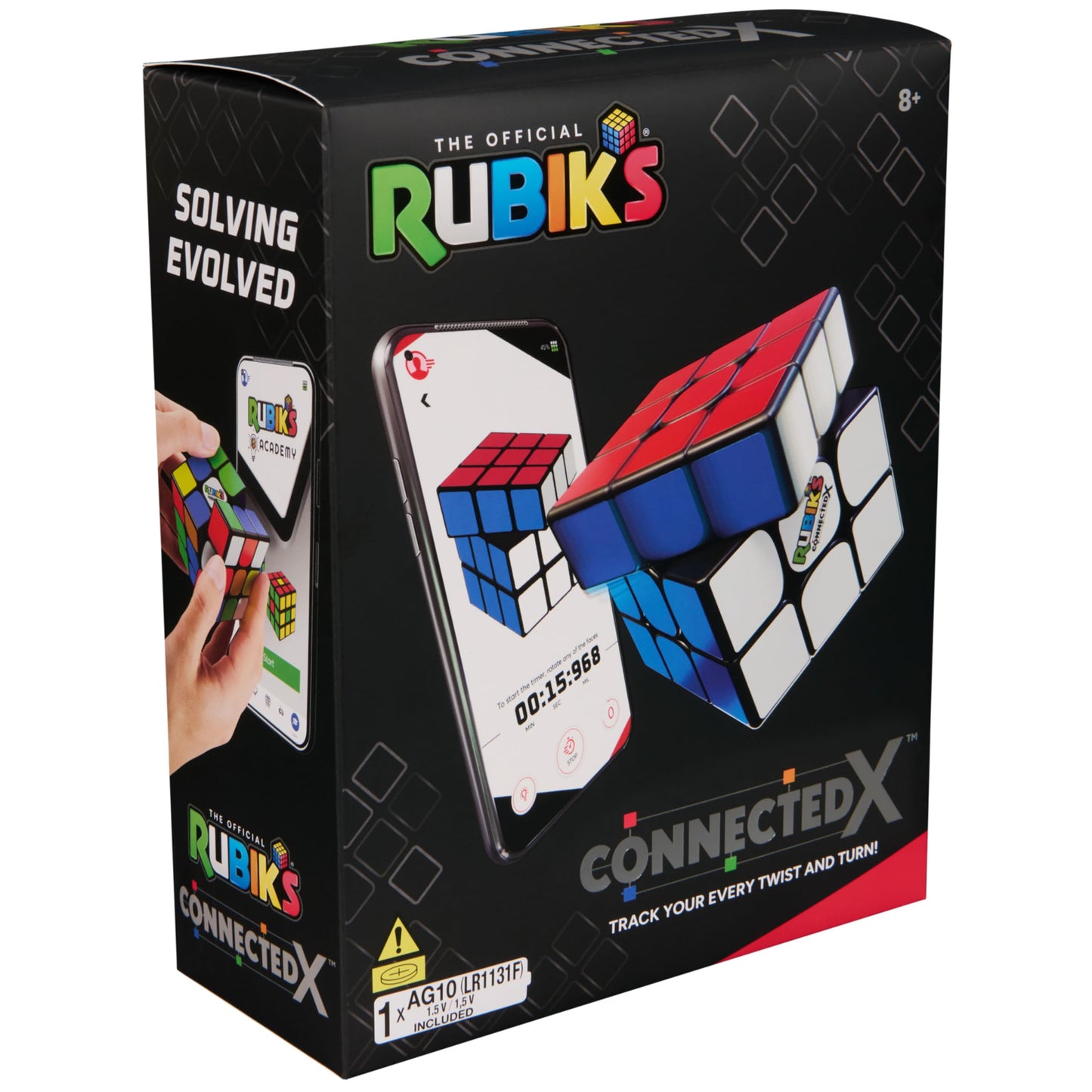 Rubiks Cube, The Original Rubiks Cube ConnectedX, Bluetooth-Enabled 3x3 Speed Cube with Guided Learning App for Beginners, Brai